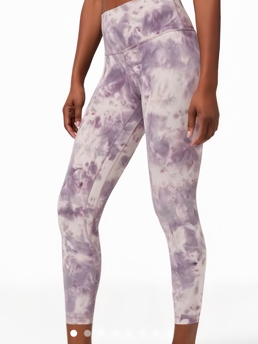 lululemon Align HR High-Rise Leggings in Lavender and Cream Tie-Dye